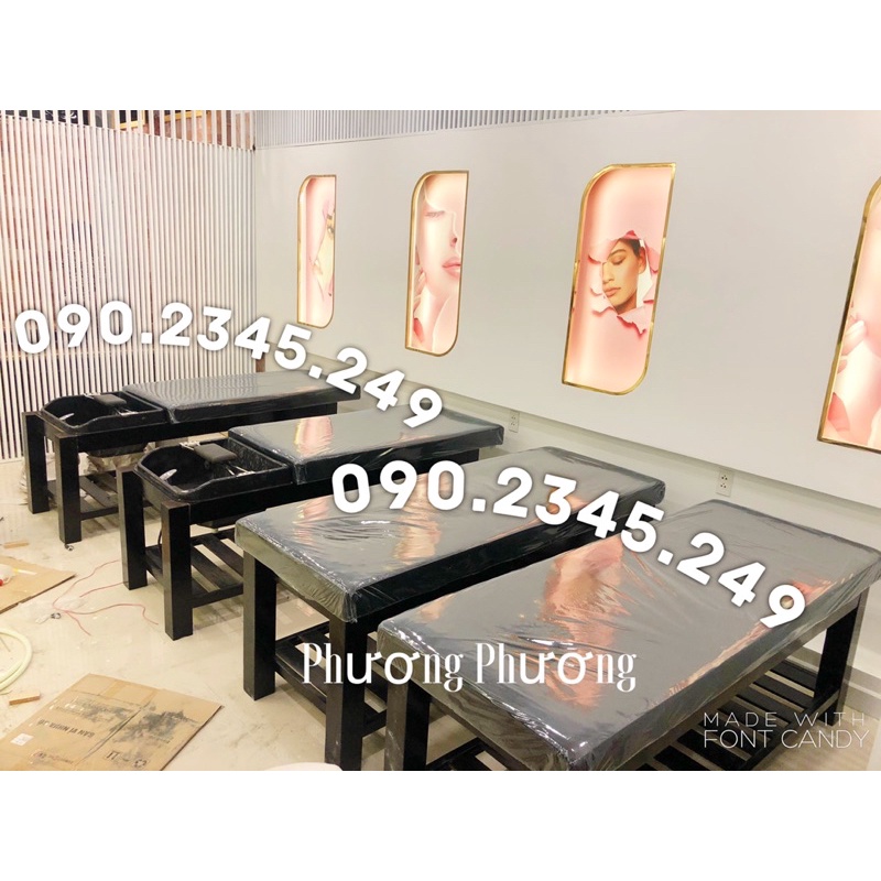 Giường Spa Massage Chân Gỗ- Giường Massage Body - Giường Gỗ Phun Xăm