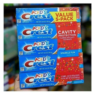 Set 5 Hộp Kem Đánh Răng Crest Kids Cavity Protection 130g