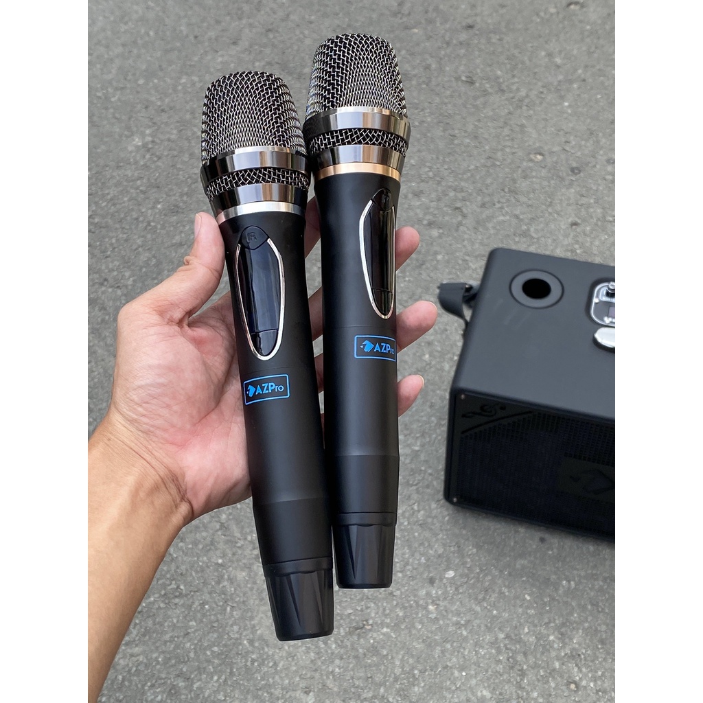 LOA KÉO karaoke bass đôi AZPRO AZ- 328 với thiết kế mạnh mẽ vỏ gỗ bọc da tổng hợp, sang trọng, loa bass chắc