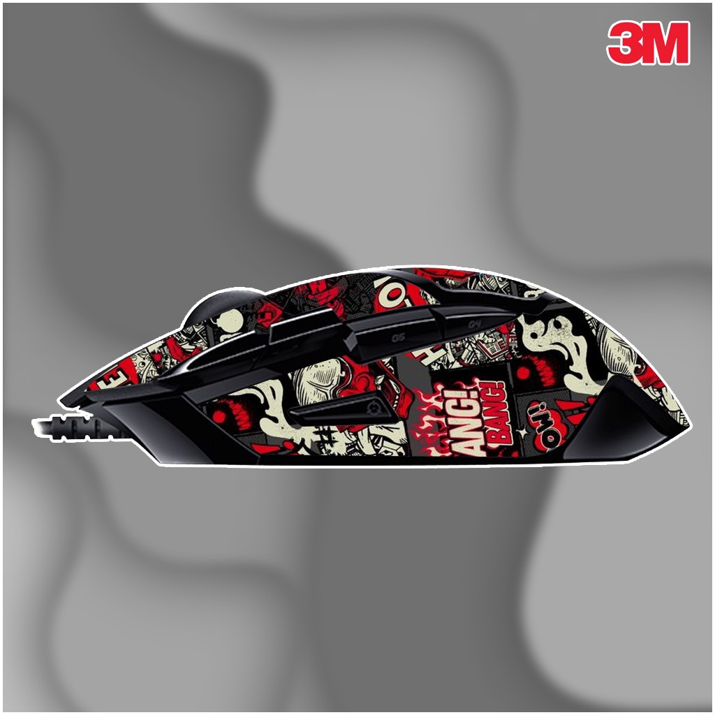 Miếng dán chuột máy tính - Skin 3M mẫu monster Japan - Sử dụng cho chuột Logitech MX master 2/3, chuột logitech G402/ G5