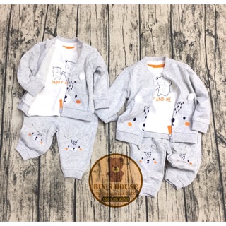 Set 3ct bộ nỉ gấu sz 0-12m