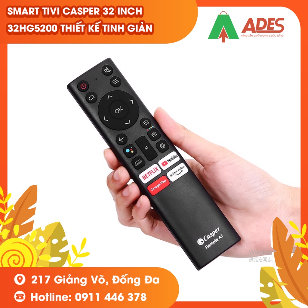 [Mã 154ELSALE2 giảm 7% đơn 300K] Smart Tivi Casper 32 inch 32HG5200 thiết kế tinh giản - BH chính hãng