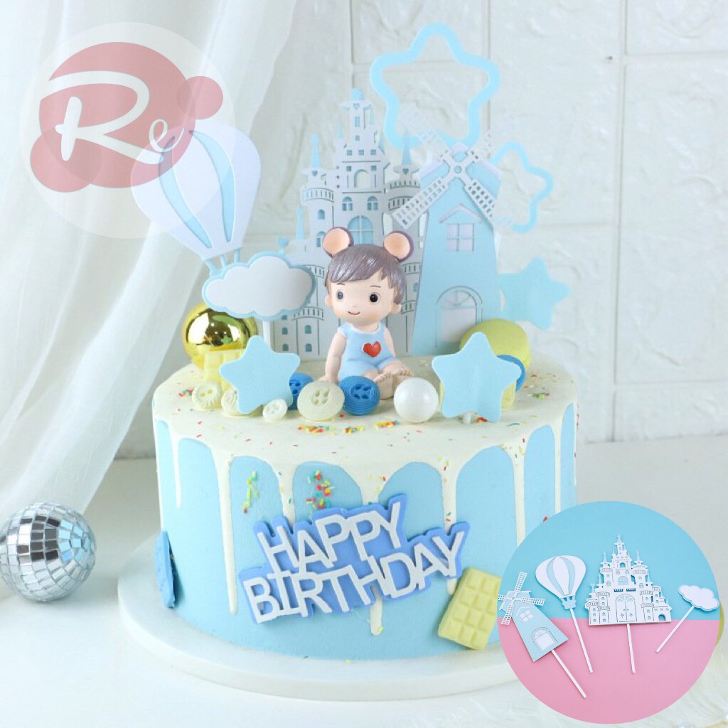 [SIÊU RẺ❤️] – SCG Lâu đài (Mẫu 2) - Trang trí bánh sinh nhật bánh kem