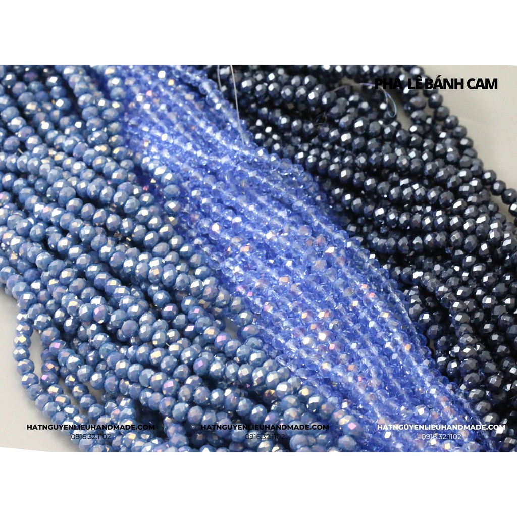 Dây pha lê bánh cam 4mm trắng hồng vàng đỏ link 3/3 Cici Handmade chuyên hạt cườm nguyên liệu hạt đá hạt cườm trang sức