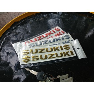 2 TEM CHỮ SUZUKI - MÀU BẠC, ĐỎ,VÀNG