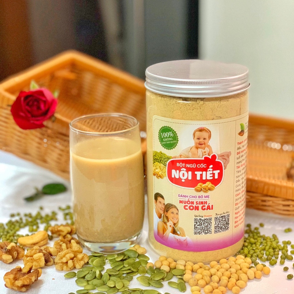 Ngũ Cốc Như Ý (lọ 500gr) hỗ trợ sinh con gái - Không Đường, Không chất bảo quản - Cải thiện nội tiết