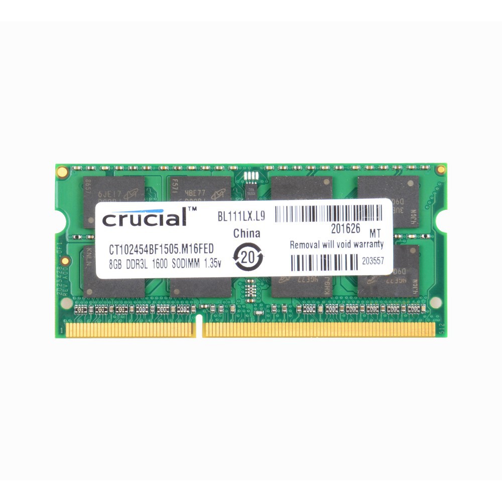 Crucial 2G 4G 8G PC2 PC3 PC3L 5300 6400 8500 10600 12800 DDR2 DDR3 DDR3L 667Mhz 800Mhz 1066Mhz 1333Mhz 1600Mhz DIMM Bộ Nhớ RAM Laptop