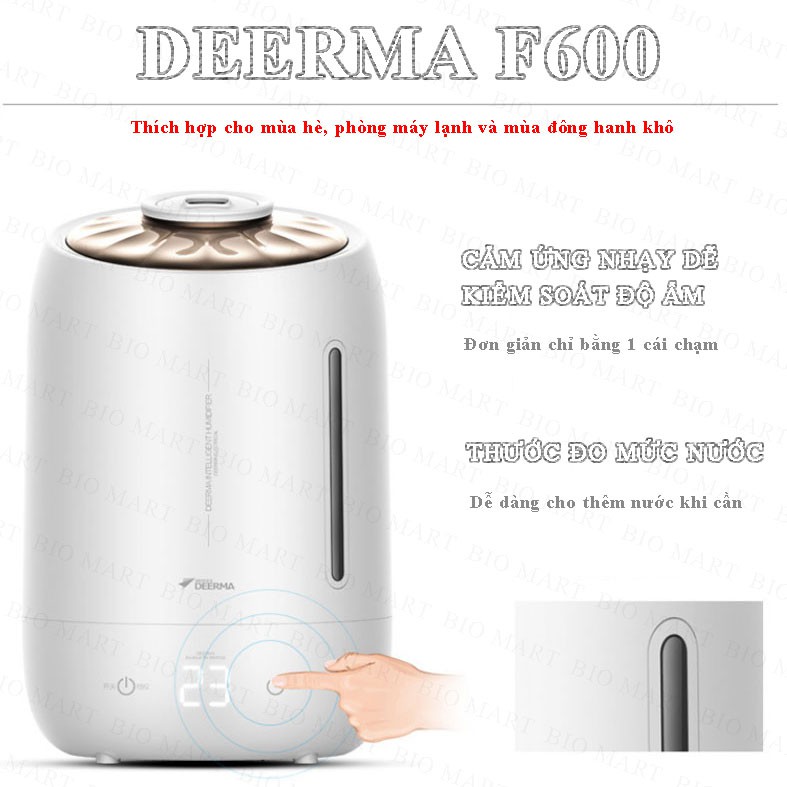 Máy Phun Sương Tạo Ẩm Cao Cấp Deerma F600 - Máy tạo ẩm dung tích 5 Lít, Công suất lớn – BIO161