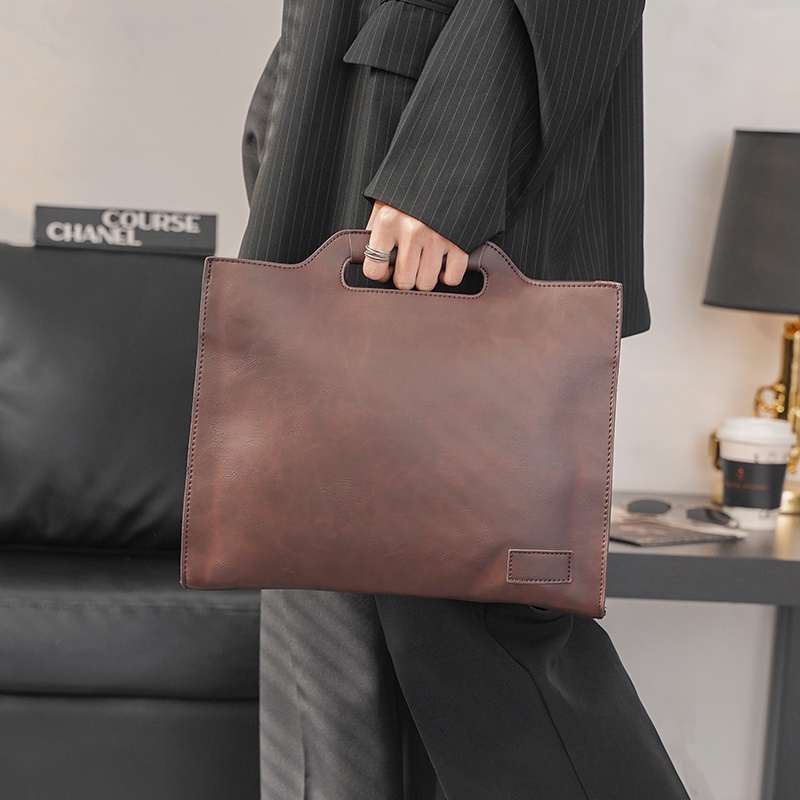 Túi xách tay đựng tài liệu phong cách retro thời trang dành cho nam