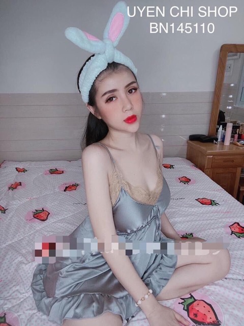 Set bộ ngủ 2 dây phối ren