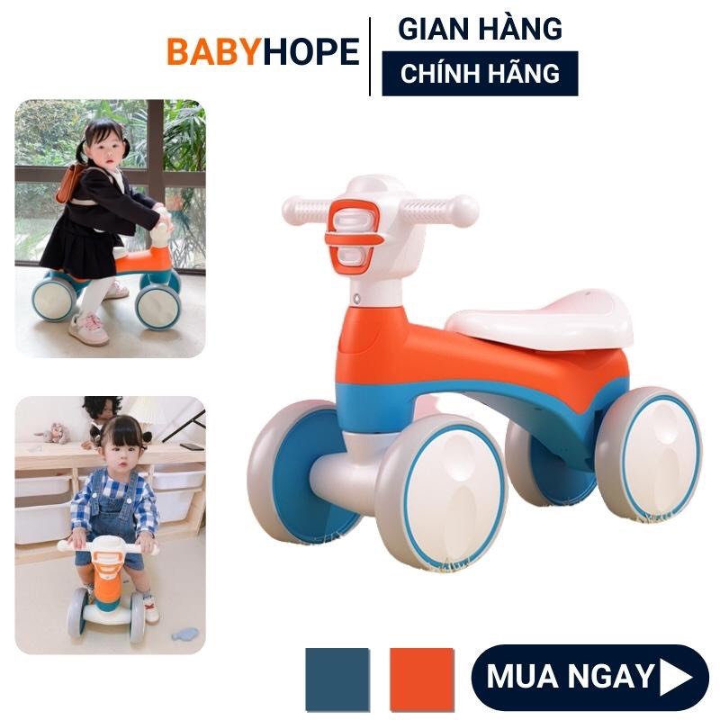 Xe chòi chân cho bé chính hãng từ 1-5 tuổi, Bảo hành tháng, xe chòi chân có đèn và nhạc 4 bánh chắc chắn an toàn
