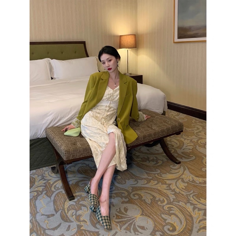 •HÀNG ORDER• Giày mũi vuông mà xanh retro