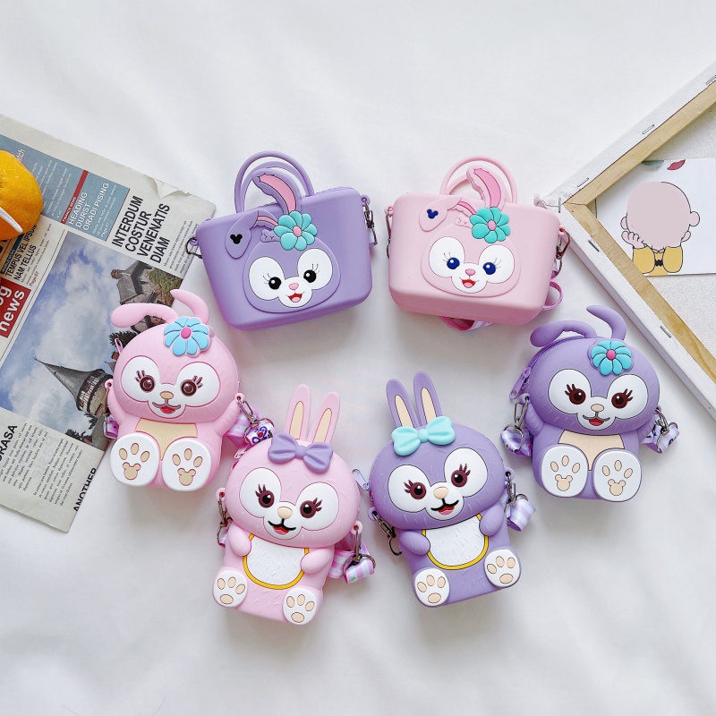 Túi đeo chéo hình thỏ hoạt hình thiết kế dễ thương cho mẹ và bé