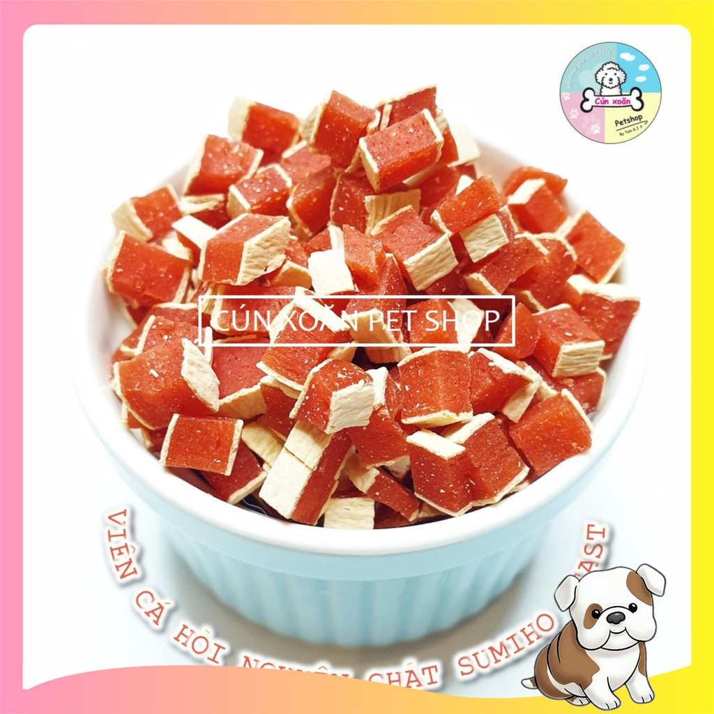 Bánh thưởng cho chó Sumiho Feast 🍣 Viên cá hồi🍣 (100gr) thức ăn cho chó từ 2 tháng tuổi