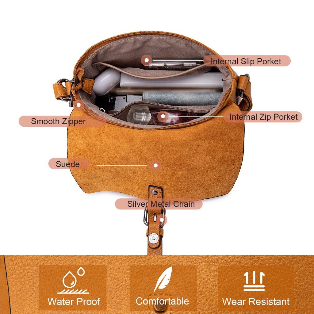 Túi đeo chéo DAVID JONES Paris thiết kế đơn giản thời trang cho nữ