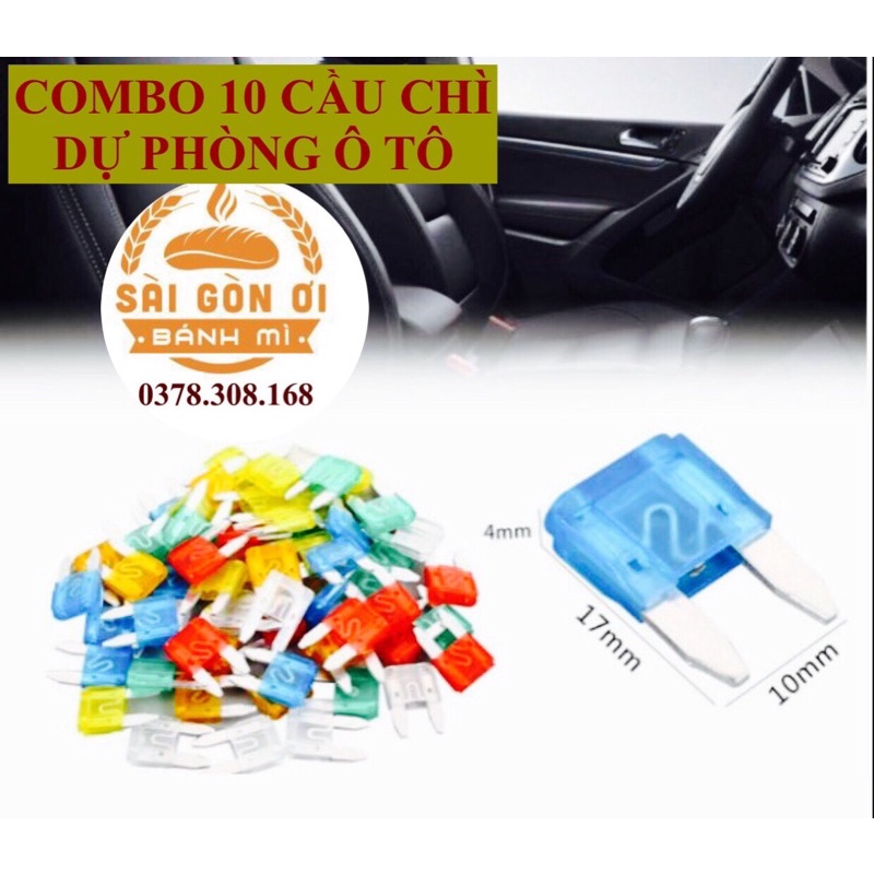 Combo 6 cầu chì dự phòng ô tô toyota
