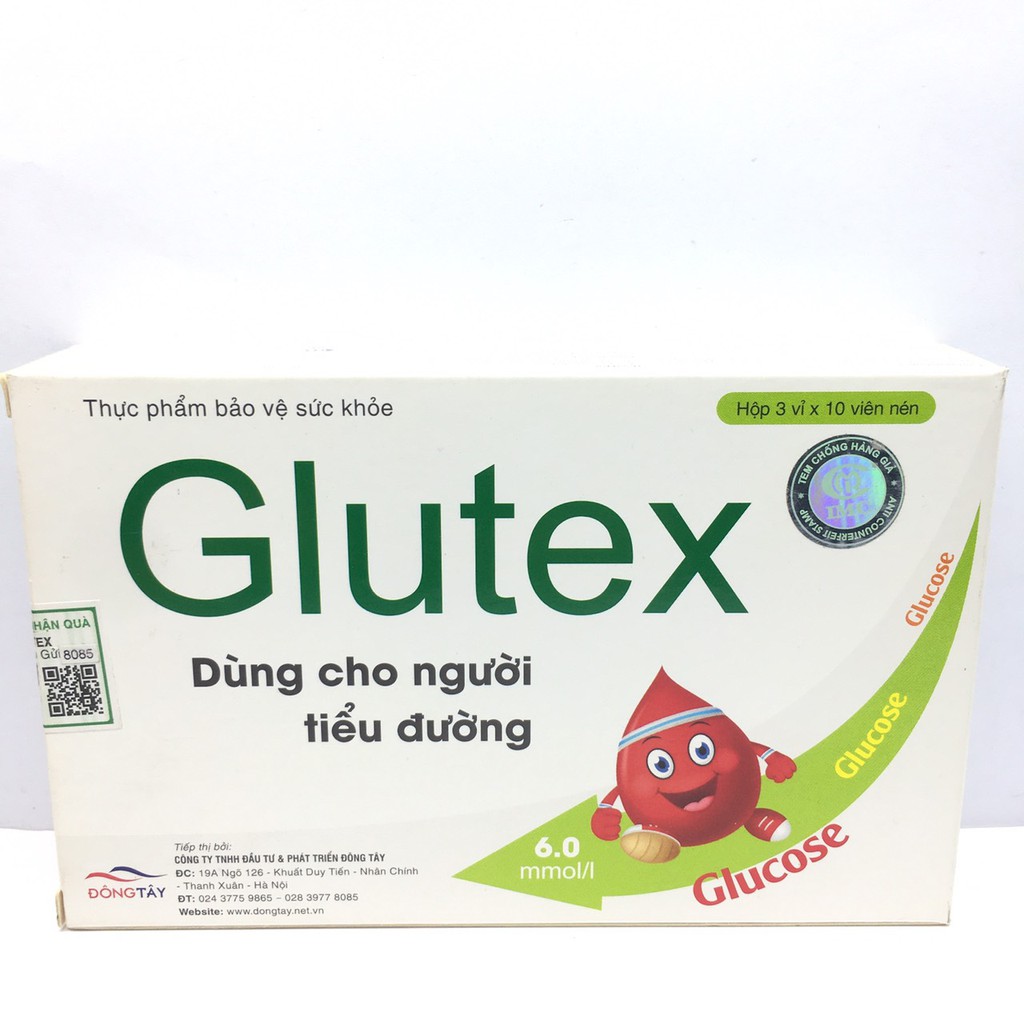 GLUTEX –Hộp 3 vỉ x 10 viên nén