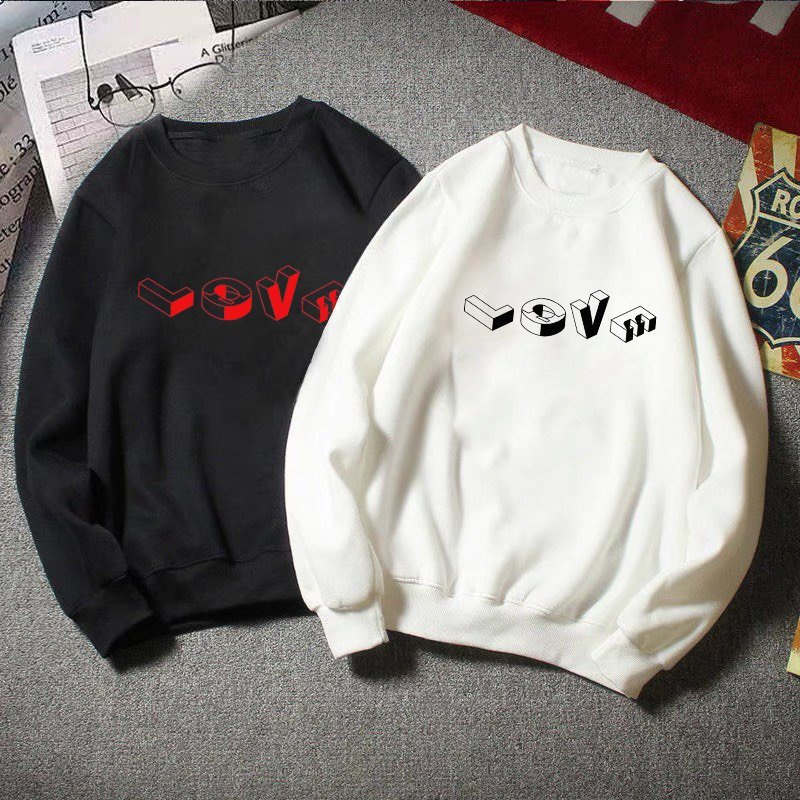 Áo Sweater Unisex nam nữ tay bồng, Áo Sweater Couple form rộng chất nỉ bông không bông xù