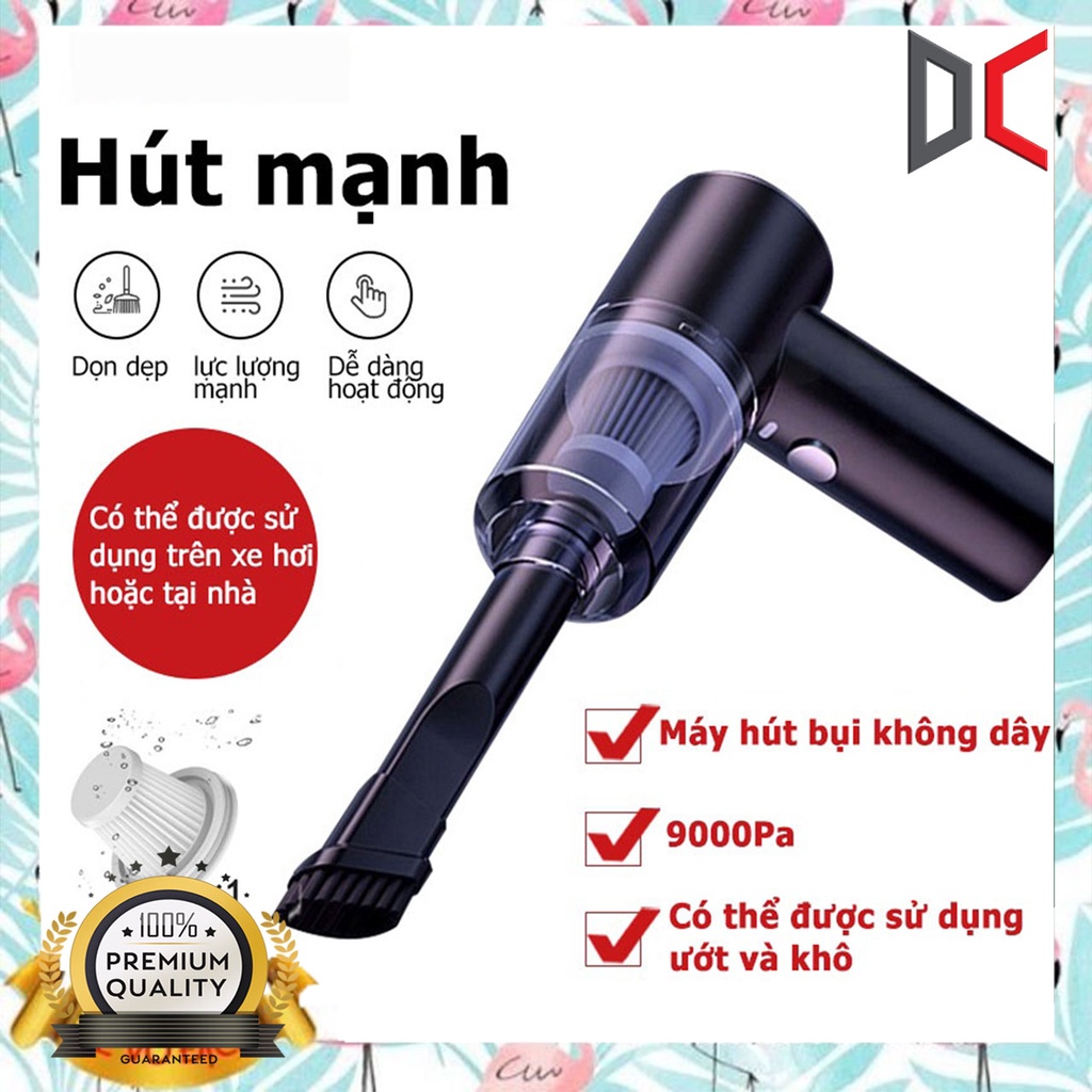 [ LOẠI TỐT ] MÁY HÚT BỤI CẦM TAY KHÔNG DÂY SIÊU MINI [BH 1:1] HÚT CỰC MẠNH 9000PA - 120W, SẠC USB DC-SHOP