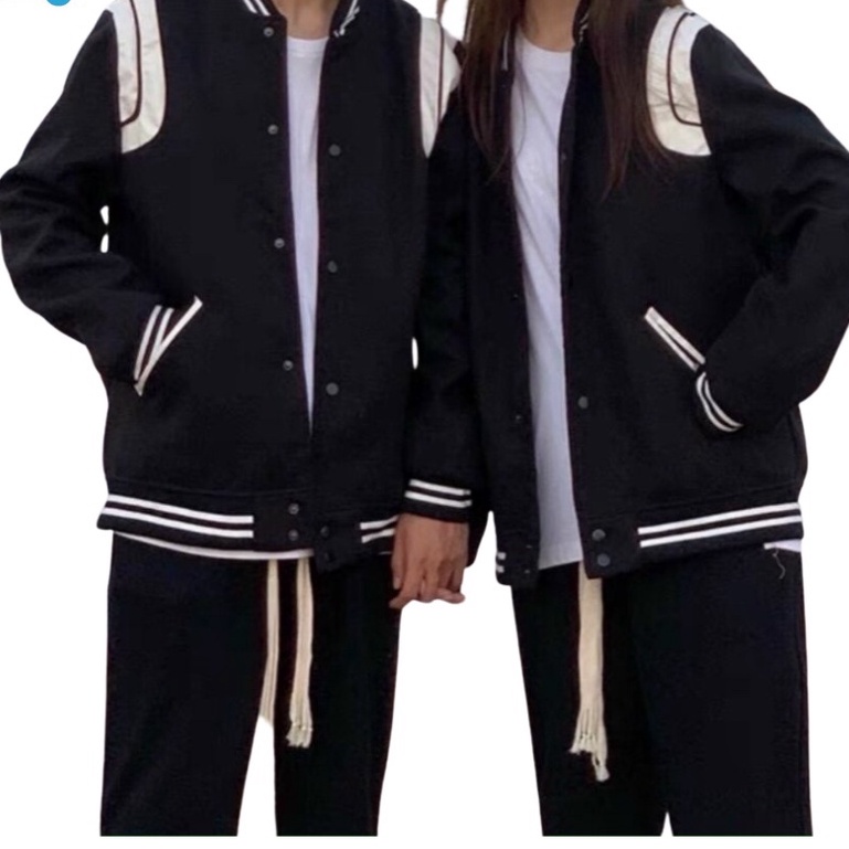 Áo Khoác Nam FREESHIP Áo Bomber Nỉ 2 sọc vai nút bấm cao cấp phong cách Trẻ Trung Năng Động BỎ SỈ