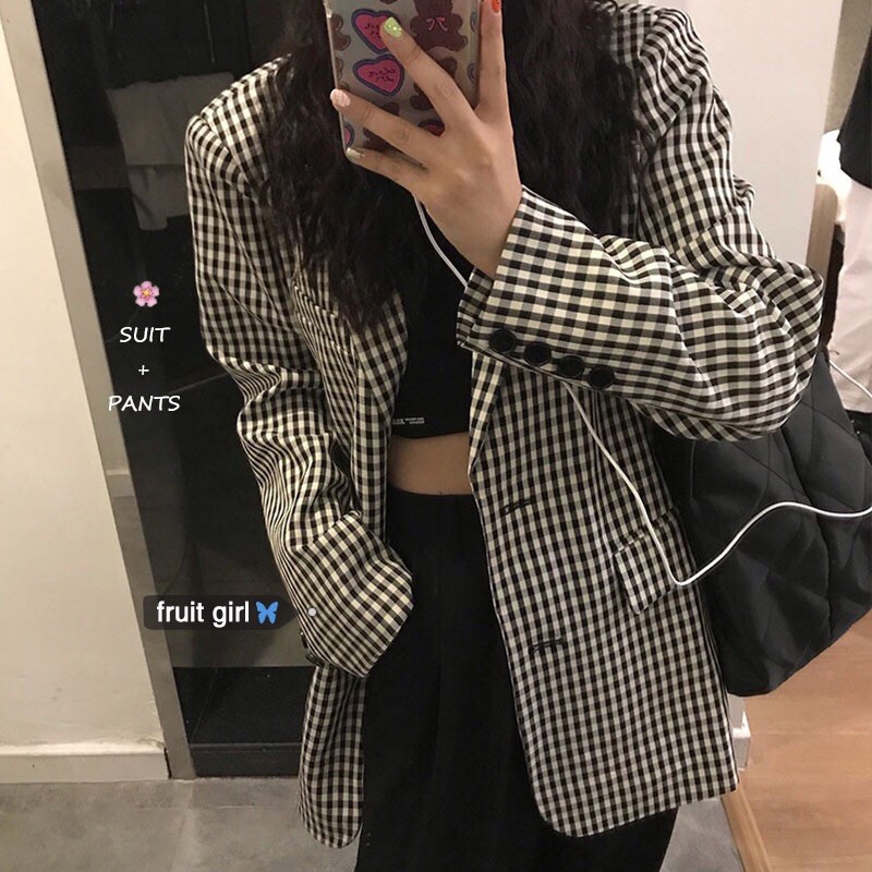KHOÁC BLAZER/VEST KẺ CARO [Order+Ảnh thật cuối]