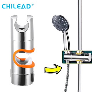 【CHILEAD】1 CÁI Vòi sen trượt đa năng Giá đỡ vòi hoa sen tay, có thể điều chỉnh 19-25mm, thanh trượt / Kẹp trượt ABS Chrome mạ