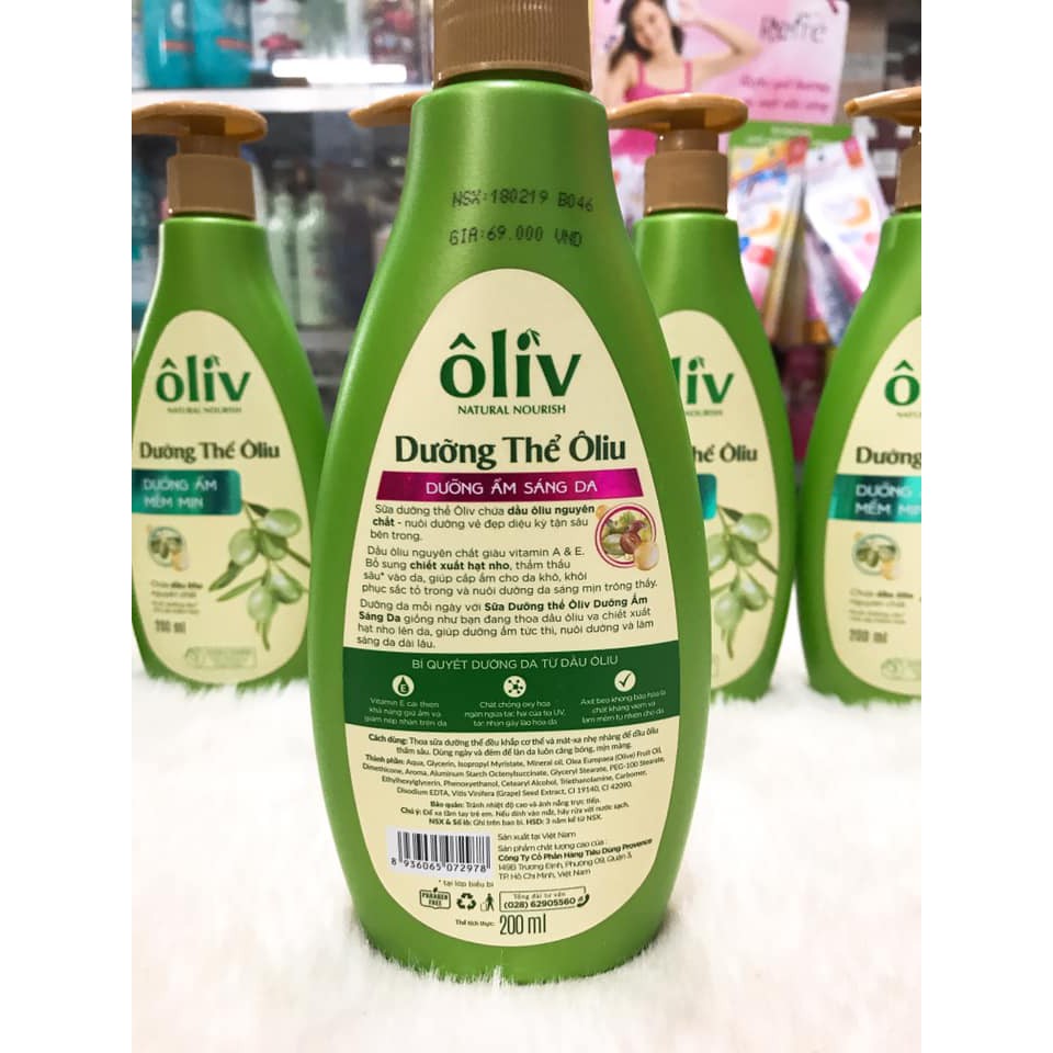 Sữa Dưỡng Thể Oliv Purite By Prôvence Nuôi Dưỡng Mịn Màng 200ml | BigBuy360 - bigbuy360.vn