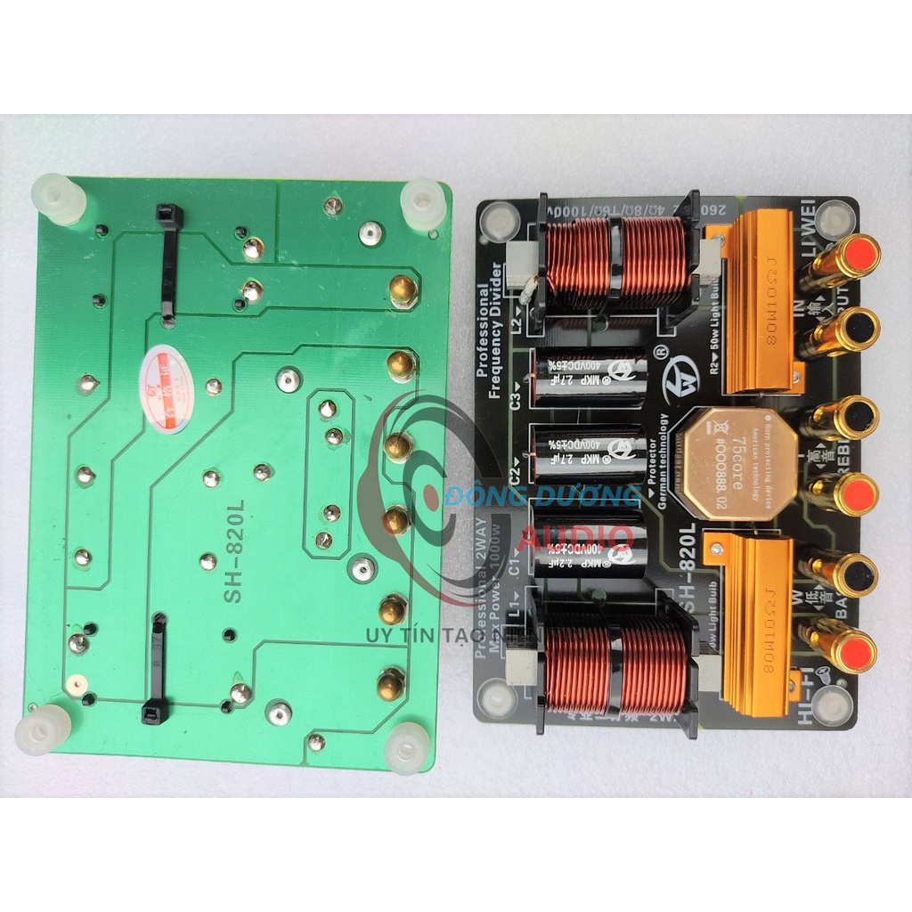 01 MẠCH PHÂN TẦN FULL ĐƠN - 1 BASS + 1 TRÉP - SH- 820 -  BẢO VỆ TRÉP 750 - PHÂN TẦN CHỐNG CHÁY TREBLE