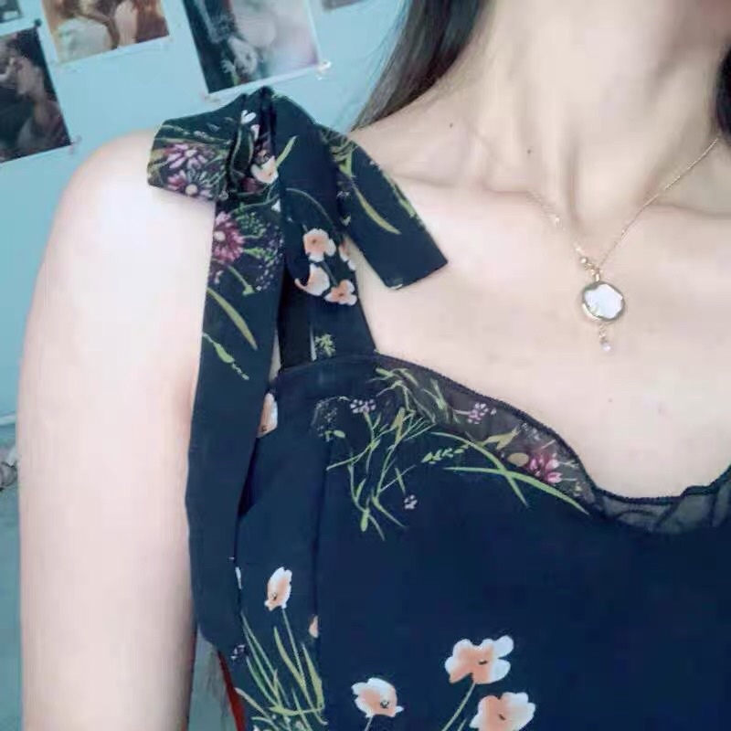 Đầm Thắt Nơ ĐỊCH LỆ NHIỆT BA Phong Cách Dễ Thương