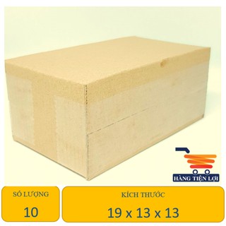 Bộ 10 thùng carton sóng B cứng size D 19 x R 13 x C 13