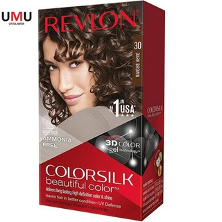 Thuốc nhuộm tóc số 30 nâu sẫm revlon colorsilk.