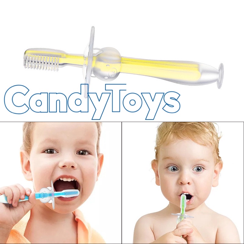 BÀN CHẢI ĐÁNH RĂNG SILICONE MỀM MẠI AN TOÀN CHO BÉ TỪ 1 TUỔI