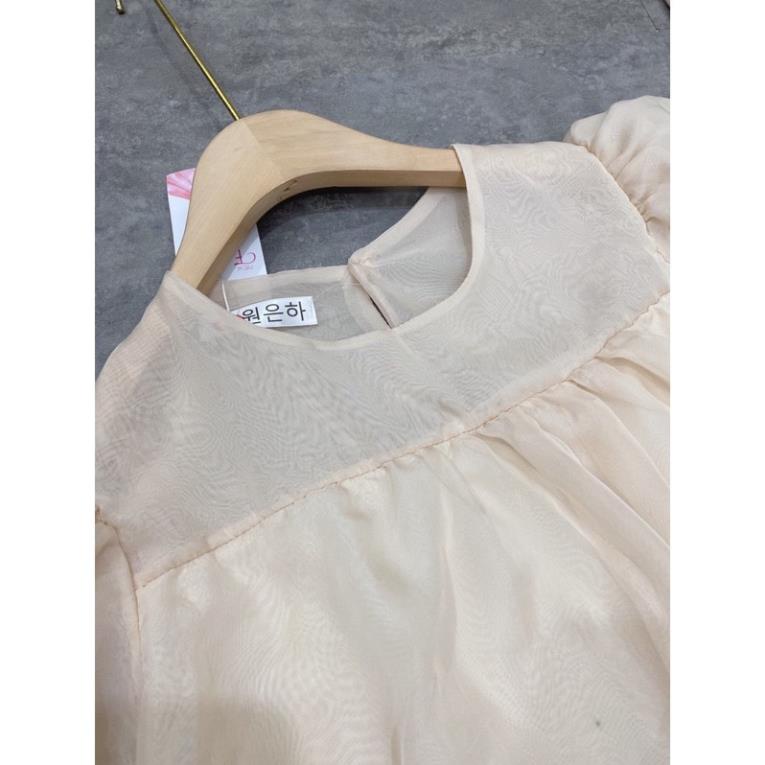 Váy Babydoll Tơ Bèo Tầng Siêu Xinh Màu Be | BigBuy360 - bigbuy360.vn