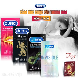 Bao Cao Su Siêu Mỏng Kéo Dài Thời Gian Durex Invisible, Performa, Pleasuremax & Kingtex + Tặng Bcs Runbo