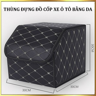 Thùng đựng đồ cốp xe ô tô bằng da pu cao cấp