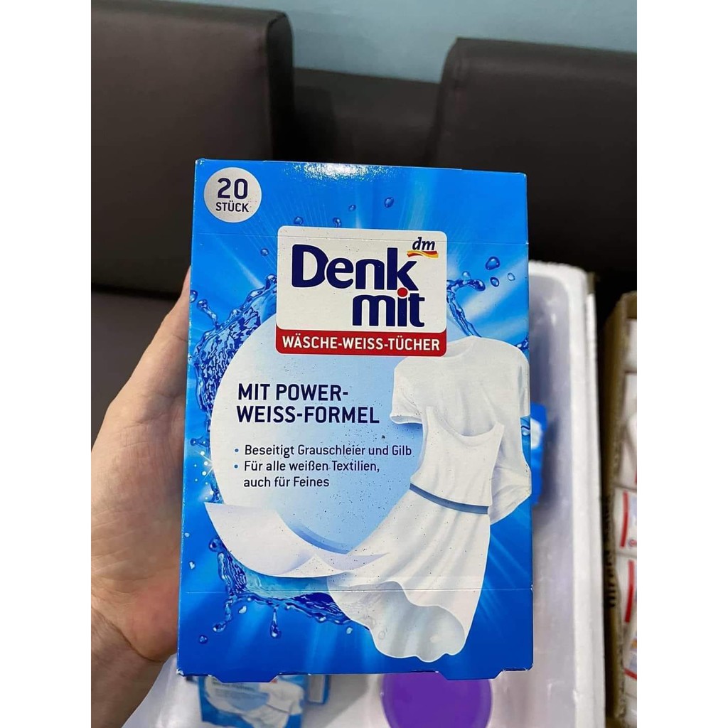 Hàng Chuẩn Đức Miếng giặt tẩy trắng quần áo Denkmit