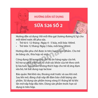 Sữa S26 Số 2 Date Tháng 8/2022 Combo 2
