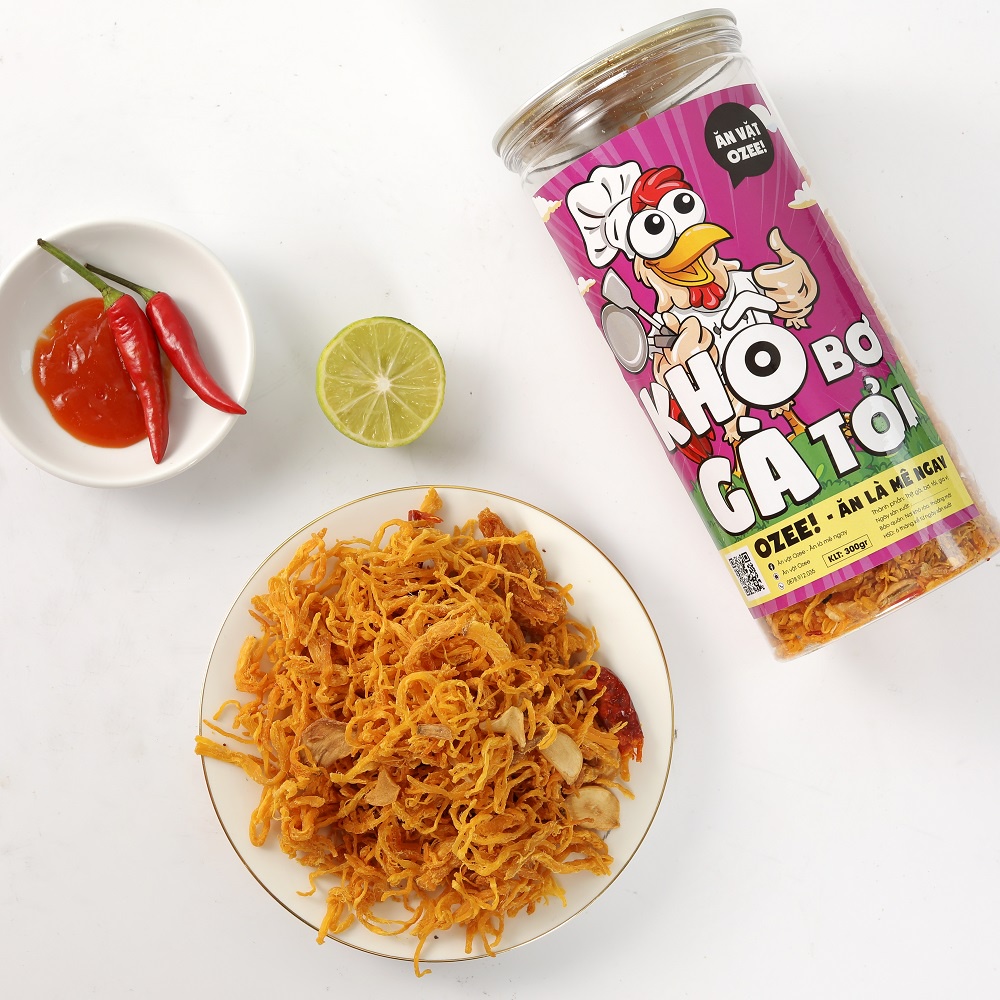 [Mã GROXUAN1 giảm 8% đơn 150K] Khô gà bơ tỏi hộp Ozee 300g siêu ngon đồ ăn vặt Hà Nội | BigBuy360 - bigbuy360.vn