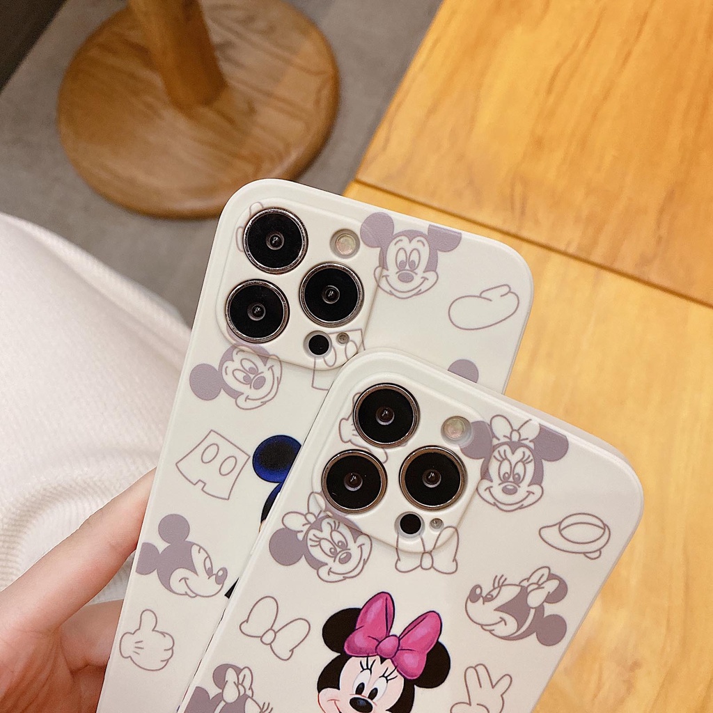 Hoạt Hình Ốp Điện Thoại Hình Chuột mickey minnie Cho iphone 15 14 13 12 pro max iphone 7 8 plus 7 8 se 2020 xr xs max