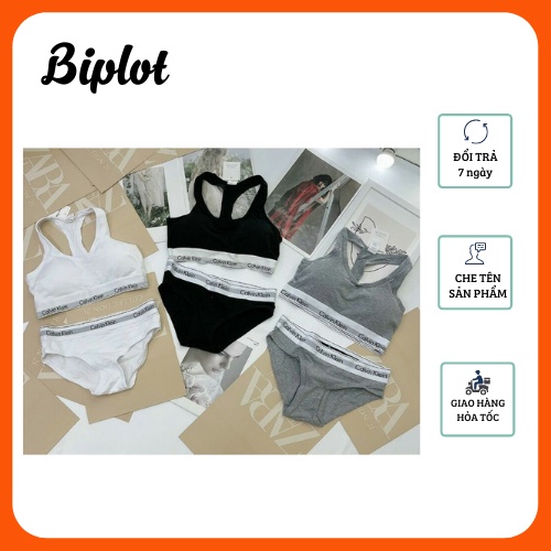 BỘ ĐỒ LÓT NỮ CALVIN KLEIN (CK) CAO CẤP COTTON 3 LỖ CÓ MÚT LÓT CK01 | BigBuy360 - bigbuy360.vn