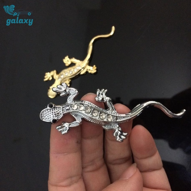 Miếng Dán Kim Loại 3D Hình Gekko Japonicus galaxy Trang Trí Xe Hơi
