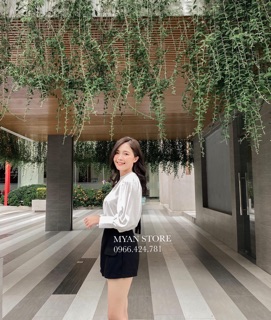 SET ÁO LỤA TAY BỒNG MIX QUẦN GIẢ VÁY