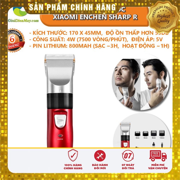 [Sale] Tông đơ cắt tóc Xiaomi Enchen Sharp R - Bảo hành 6 tháng - Shop Thế Giới Điện Máy .