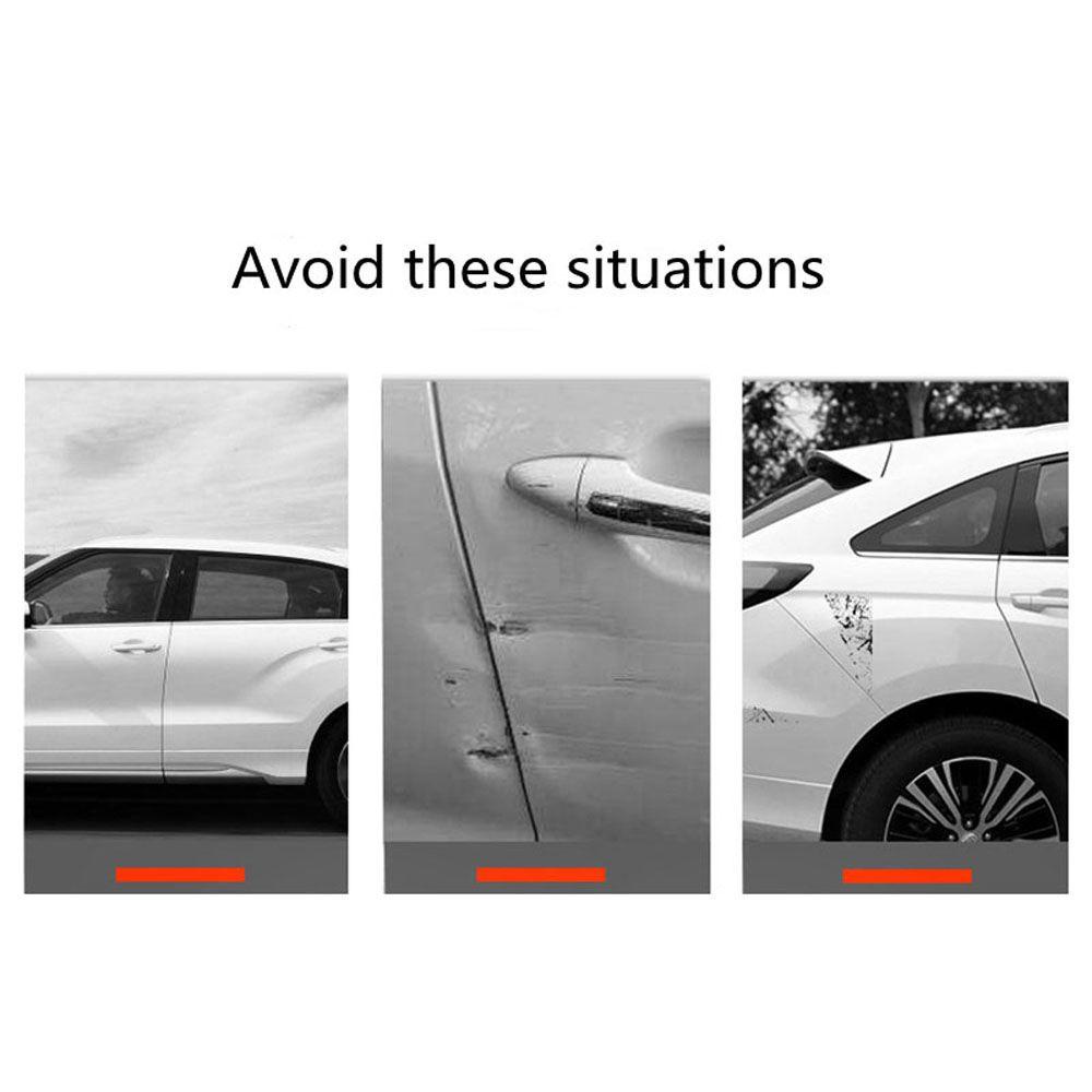 Bộ 4 Miếng Dán Chống Trầy 140x25mm Trang Trí Ngoại Thất Xe Hơi
