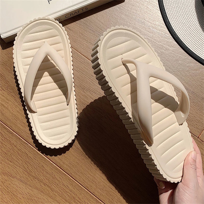 Oeggeo shop Dép Xỏ Ngón Đế Dày Mang Bãi Biển Xương Cá Cho Nữ