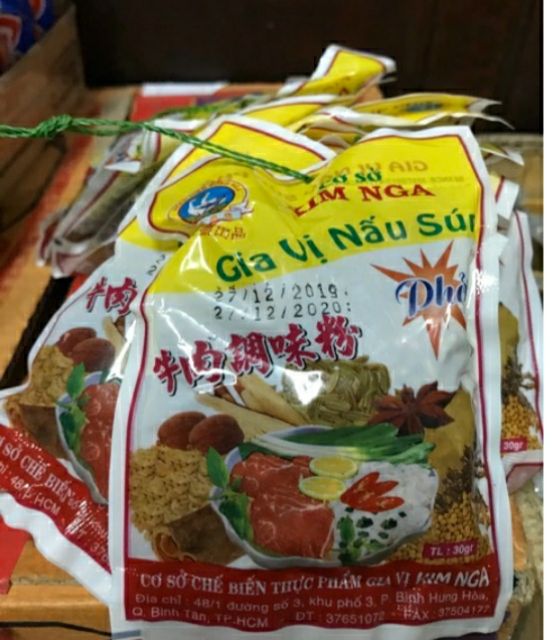 GÓI GIA VỊ CHUẨN NẤU SÚP, PHỞ THƠM NGON