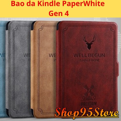 Bao da máy đọc sách Kindle Paperwhite 4 (10th) họa tiết hươu