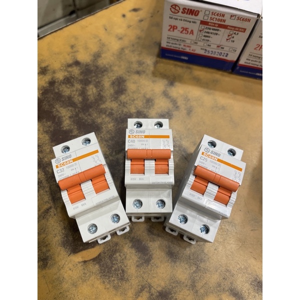 Át MCB đôi 2P 10A...63A SC68N SINO, VANLOCK