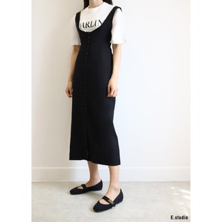 Đầm yếm maxi button down E.studio cá tính, năng động