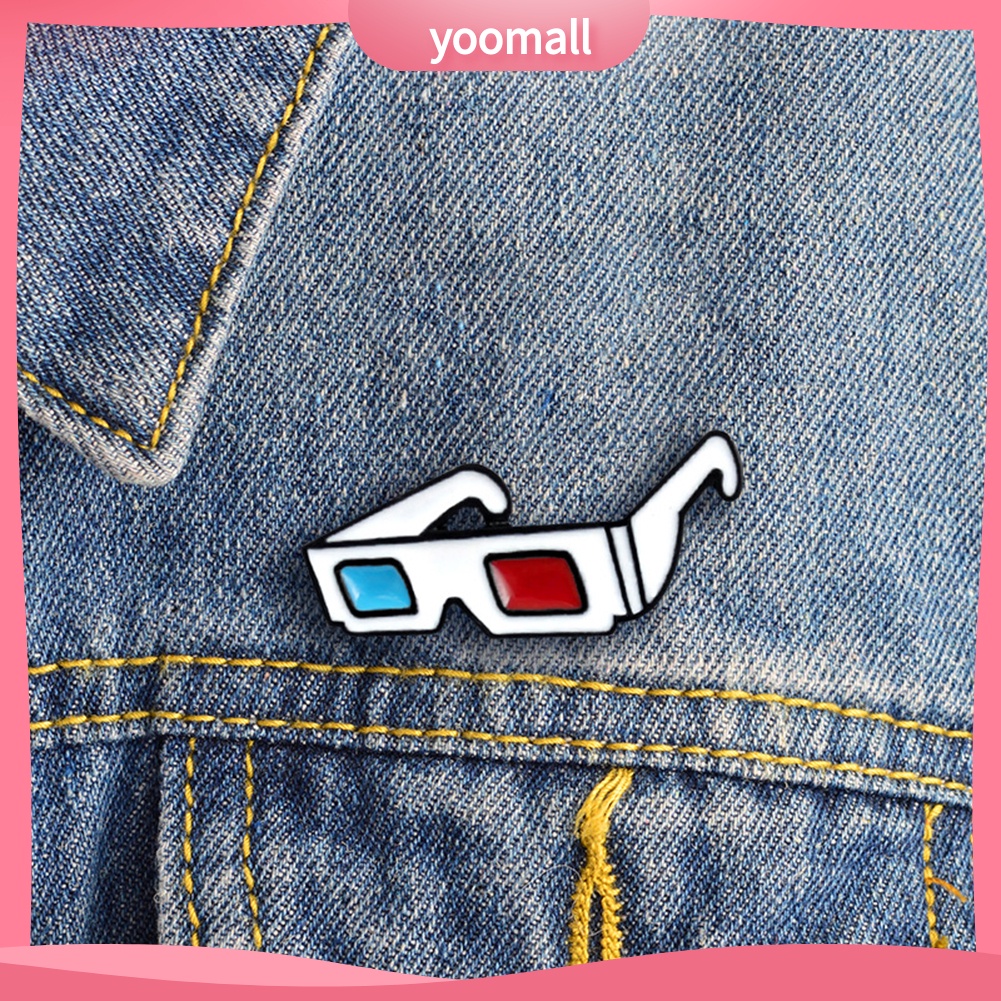 YOML✔Fashion 3D Sunglasses Badge Collar Lapel Brooch Pin Clothes Jewelry Bag Decor